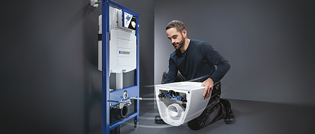 Geberit WC-system med 40 prosent raskere installasjon